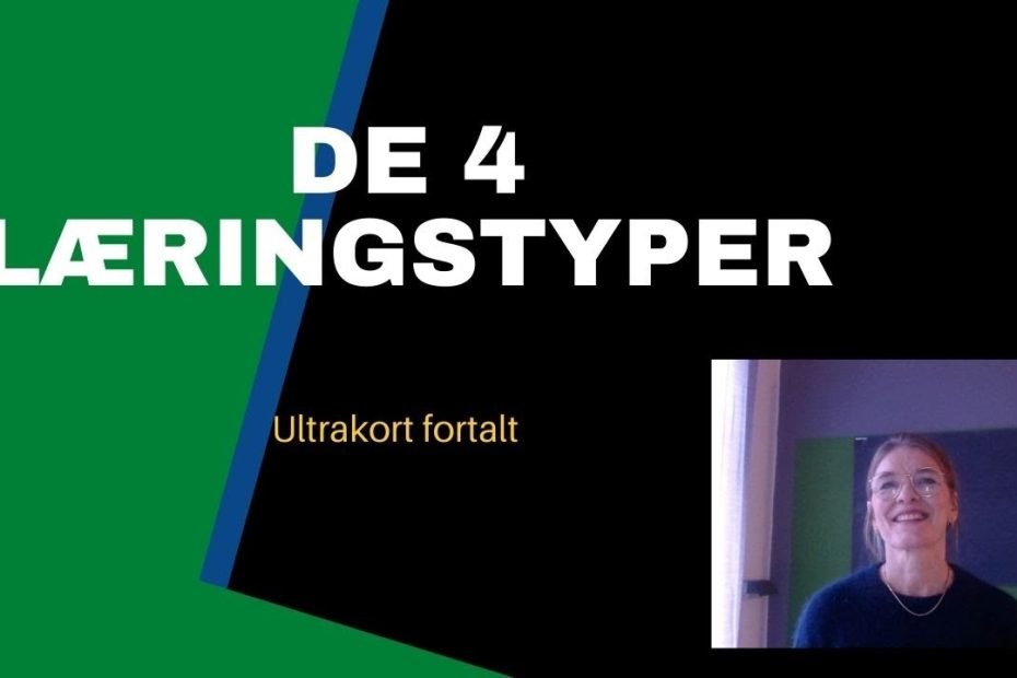 De 4 læringstyper ultrakort fortalt
