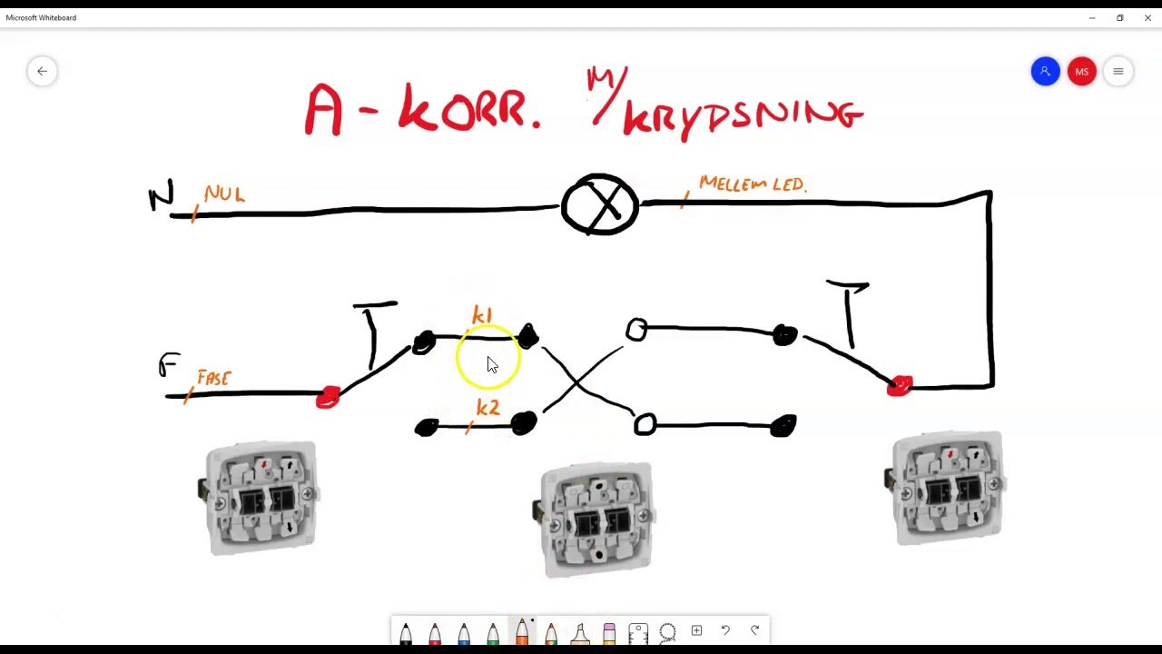 A-Korrespondance med krydsning - Forbindelses diagram A-Korrespondance med krydsning - Forbindelses diagram