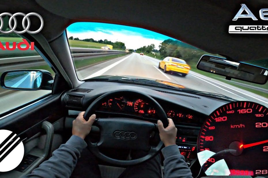 1994 Audi A6 C4 Avant 2.8 Quattro Top Speed Drive On German Autobahn 🏎