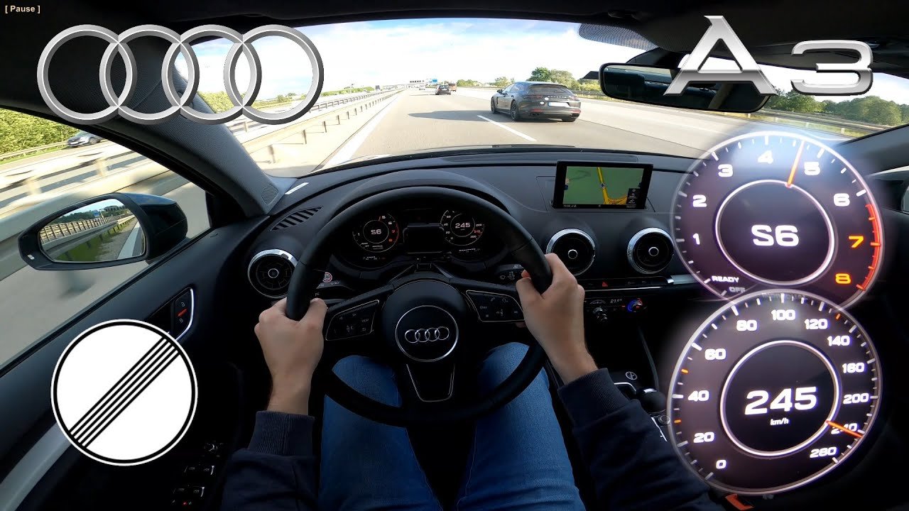 AUDI A3 40TFSI / 2.0TFSI 190HP | TOP SPEED ON GERMAN NO LIMIT AUTOBAHN | 245 km/h AUDI A3 40TFSI / 2.0TFSI 190HP | TOP SPEED ON GERMAN NO LIMIT AUTOBAHN | 245 km/h