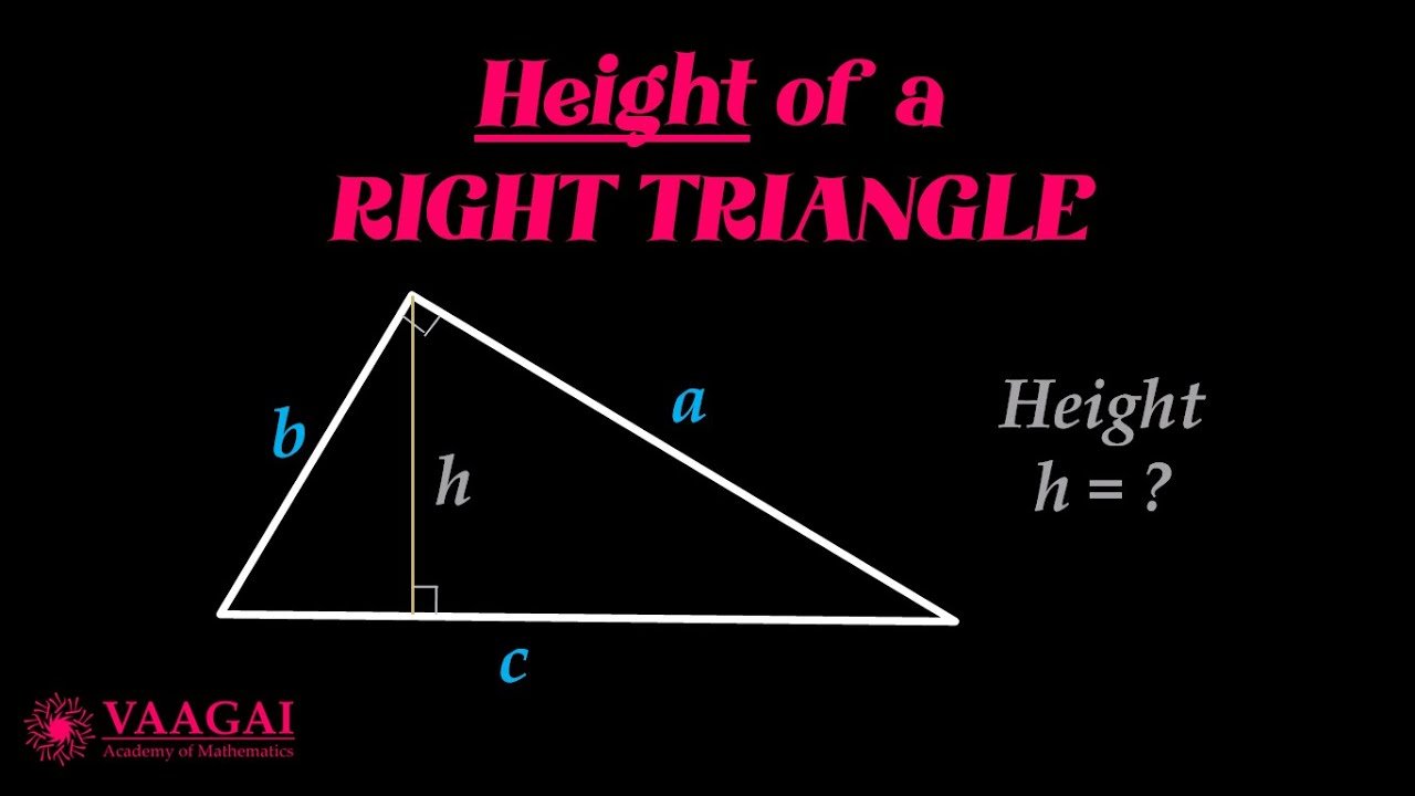 Height of a Right Triangle | In English Height of a Right Triangle | In English