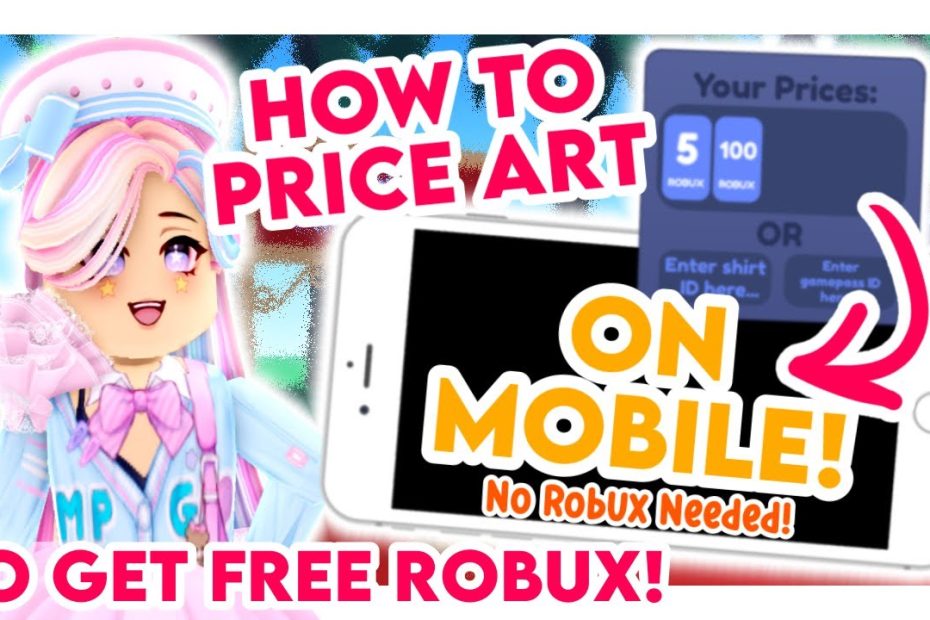 How To Put Prices On Your Art in Roblox Starving Artists Donation Game On Mobile Without Robux!