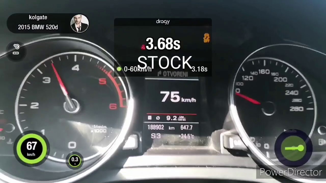 Audi A5 3.0TDI quattro 245hp acceleration 0-100 & 402 quarter mile