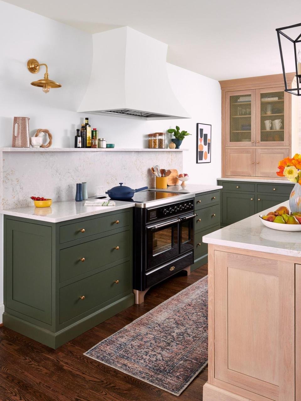 Tour a Traditional Green Kitchen With Two-Tone Cabinets | HGTV Tour A Traditional Green Kitchen With Two-Tone Cabinets | Hgtv