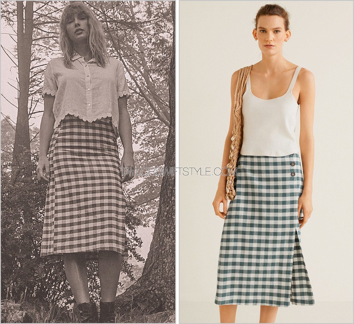 Taylor Swift Style — folklore | July 23, 2020 Mango 'Gingham Skirt' -... Taylor Swift Style — Folklore | July 23, 2020 Mango 'Gingham Skirt' -...