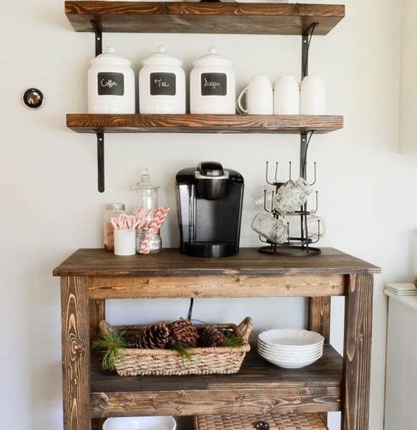 11 Genius Ways To Design A Home Coffee Bar | Coffee Bar Home, Home Coffee  Bar, Kitchen Decor