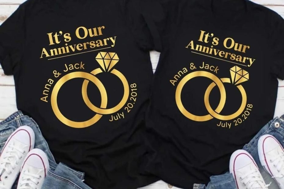Amazon.Com: Camisetas Personalizadas It'S Our Anniversary Custom, Camisas  De Aniversario De Parejas, Camisas De Pareja Para El Día De San Valentín,  Camisas De Pareja Para Él Y Ella, Camisas De Pareja Para