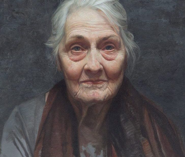 Old Woman Portrait Painting By David | Ideias Para Retrato, Desenho Rosto  Feminino, Pintando Retratos