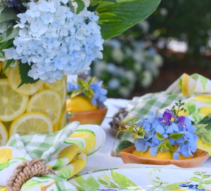 How To Create A Lemon Vase Flower Arrangement And Alfresco Summer Table –  Home Is Where The Boat Is