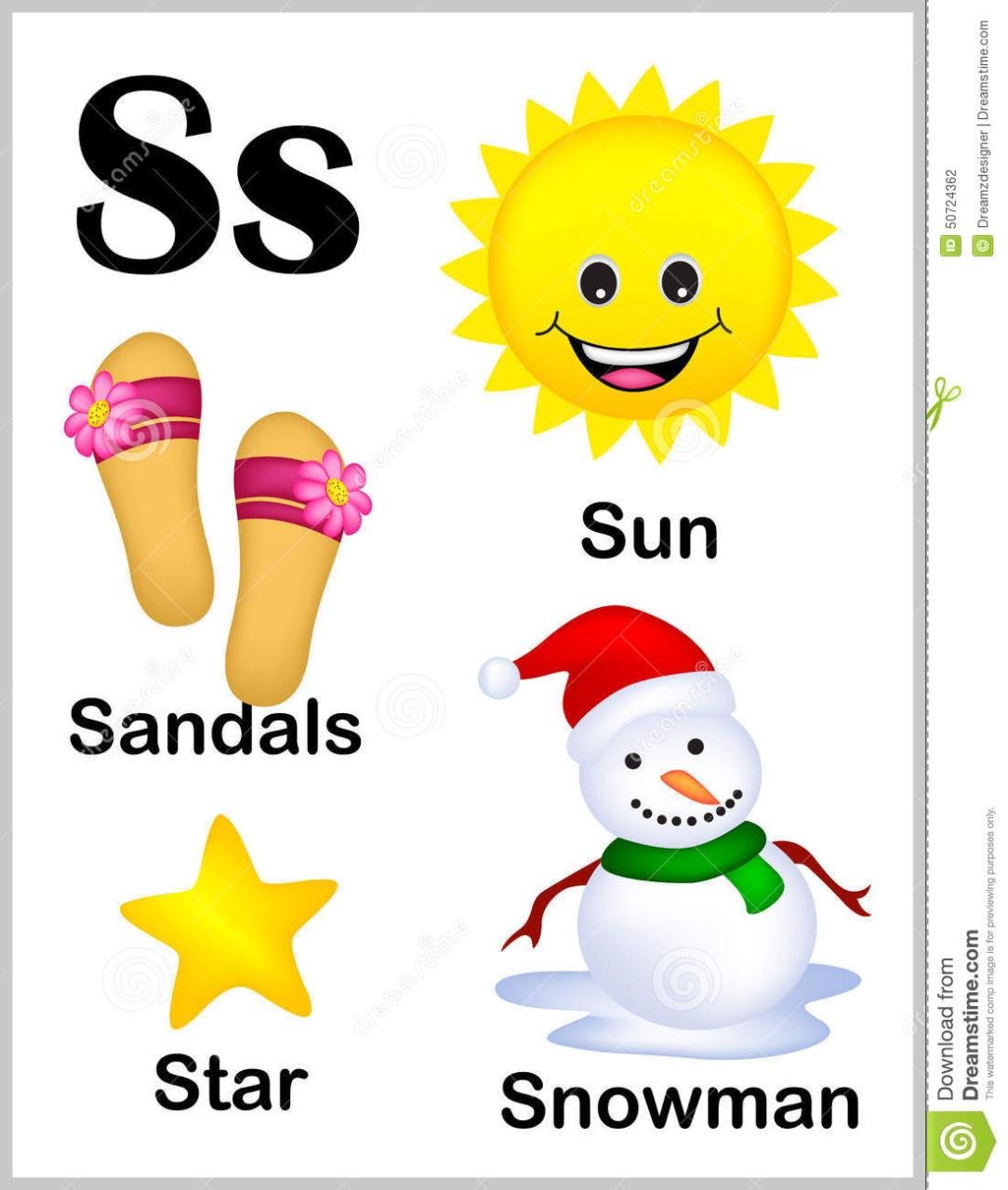 Alphabet letter S pictures stock vector. Illustration of learn - 50724362 Alphabet Letter S Pictures Stock Vector. Illustration Of Learn - 50724362