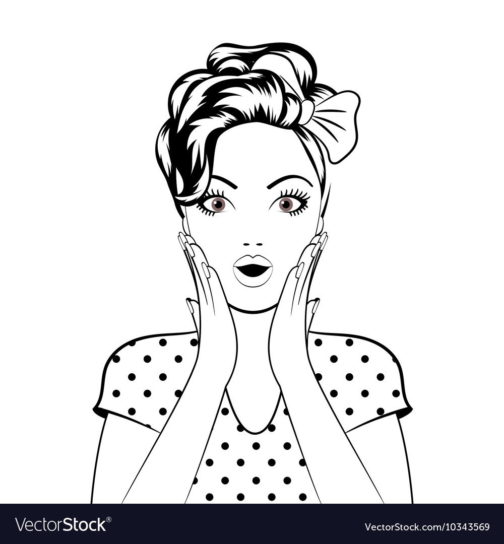 Black line art woman face Royalty Free Vector Image Black Line Art Woman Face Royalty Free Vector Image