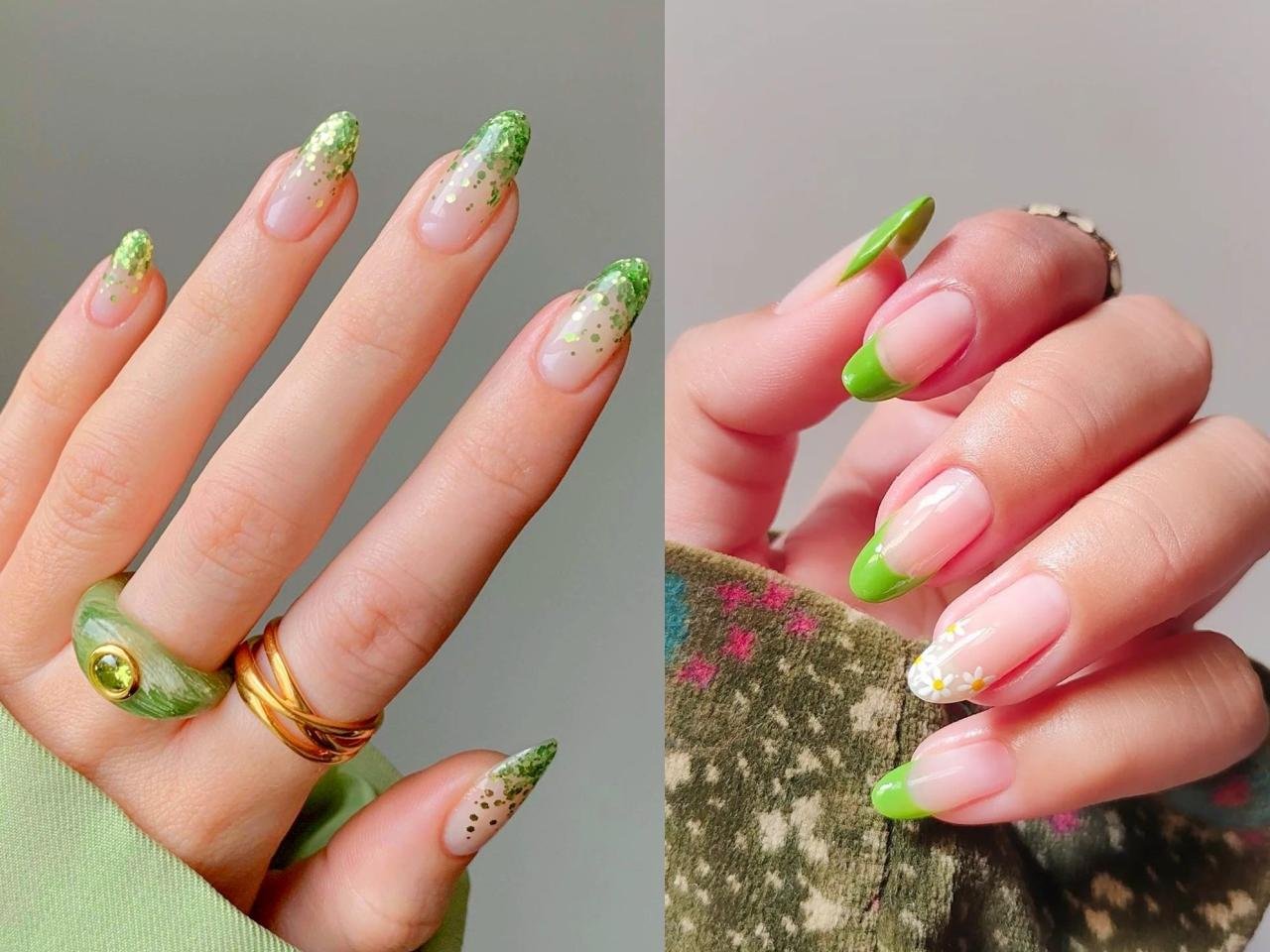 10 diseños de uñas en color verde para brillar en primavera 2022 | Glamour 10 Diseños De Uñas En Color Verde Para Brillar En Primavera 2022 | Glamour