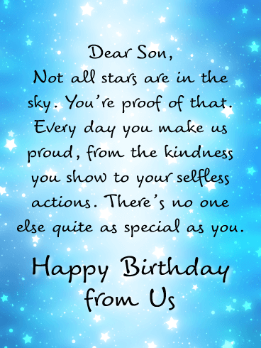 No One Else As Special As You - Happy Birthday Card For Son From Parents |  Birthday & Greeting Cards By Davia