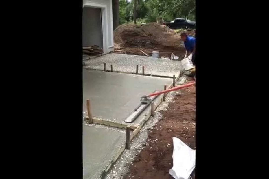 Tabby Oyster Shell Installation On Concrete Driveway - Youtube