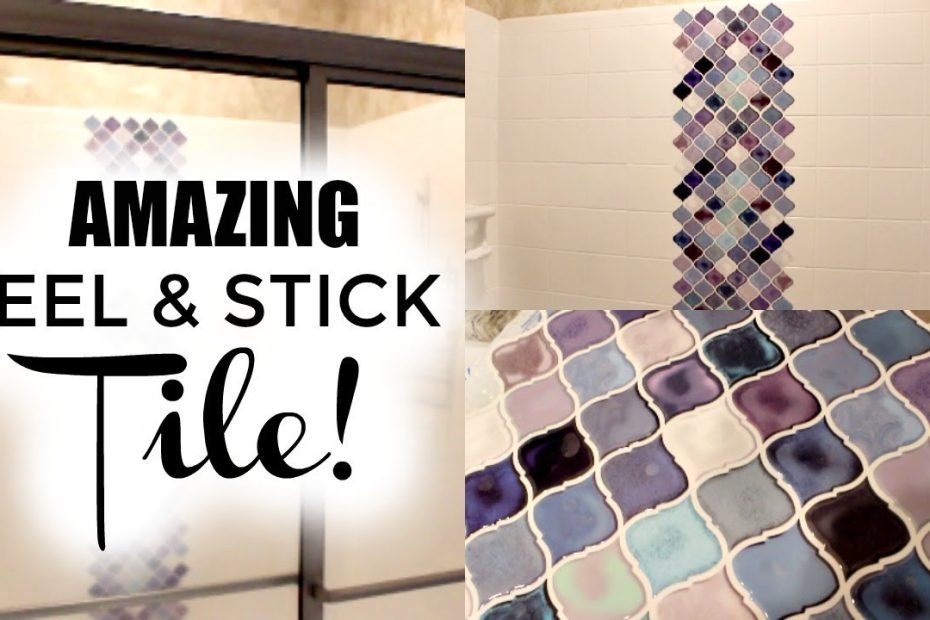 How To Install Peel And Stick Tile Backsplash On Shower Walls! Diy Home  Updates For Cheap! #Withme - Youtube