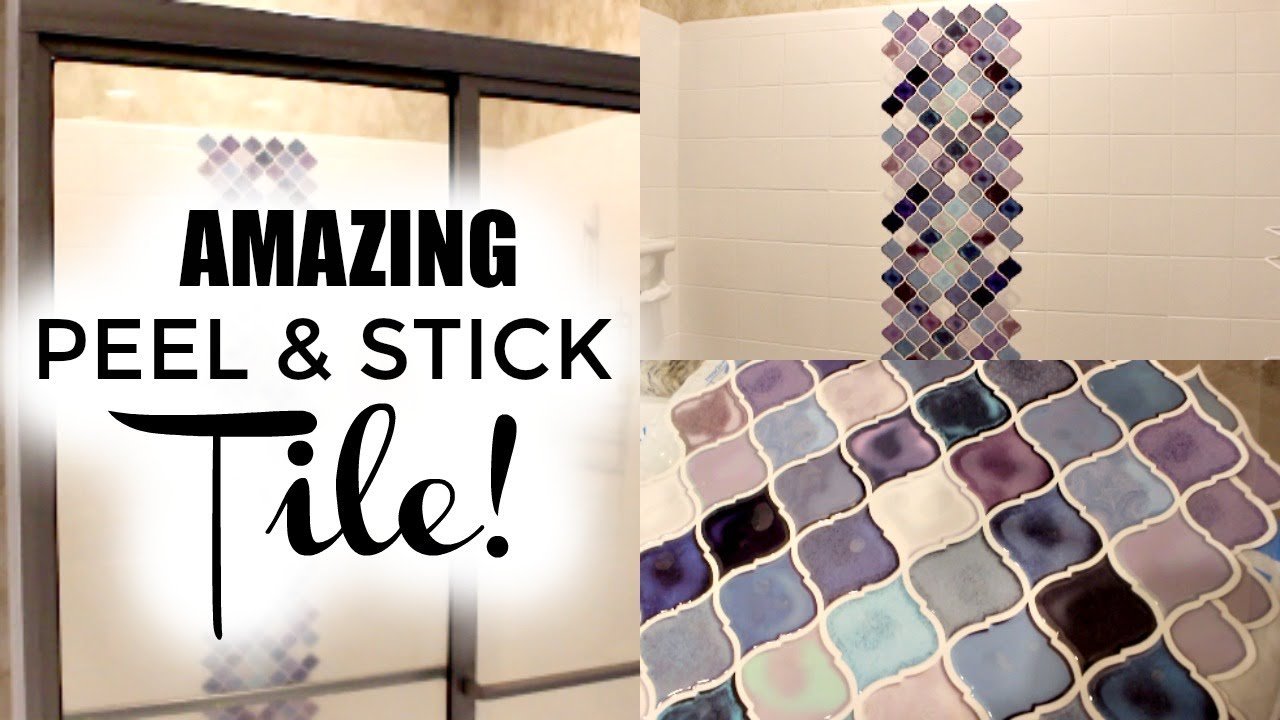 How to Install PEEL AND STICK TILE BACKSPLASH on SHOWER WALLS! DIY HOME UPDATES for CHEAP! #withme - YouTube How To Install Peel And Stick Tile Backsplash On Shower Walls! Diy Home Updates For Cheap! #Withme - Youtube