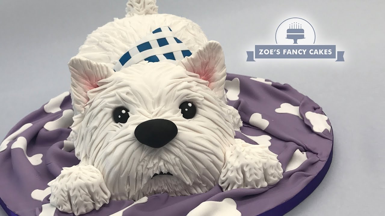 Westie Dog Cake Tutorial West Highland Terrier, Great Birthday Cake Idea -  Youtube