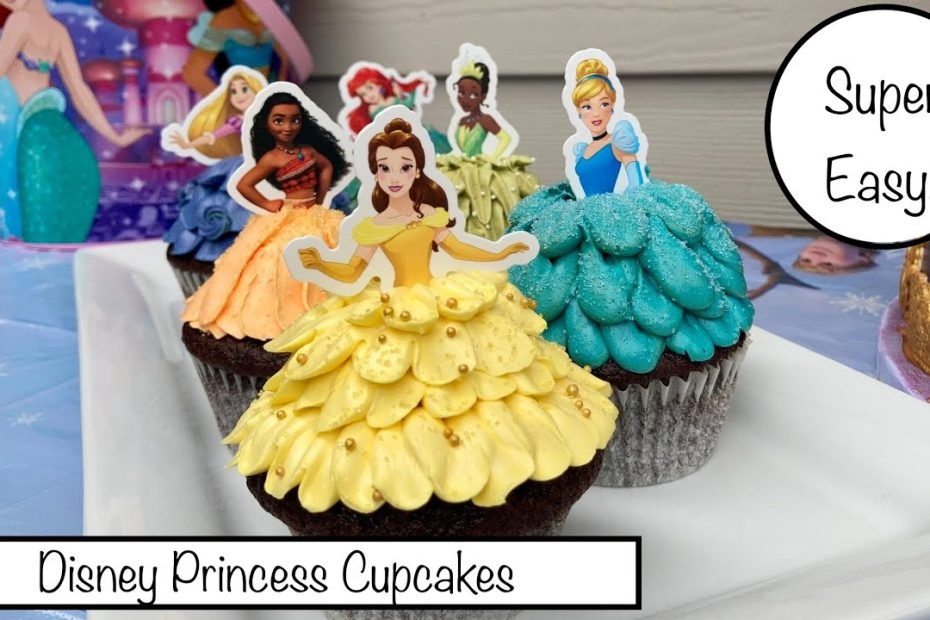 How To Make Easy Disney Princess Buttercream Cupcakes | How To Use Paper  Toppers In Cupcakes - Youtube
