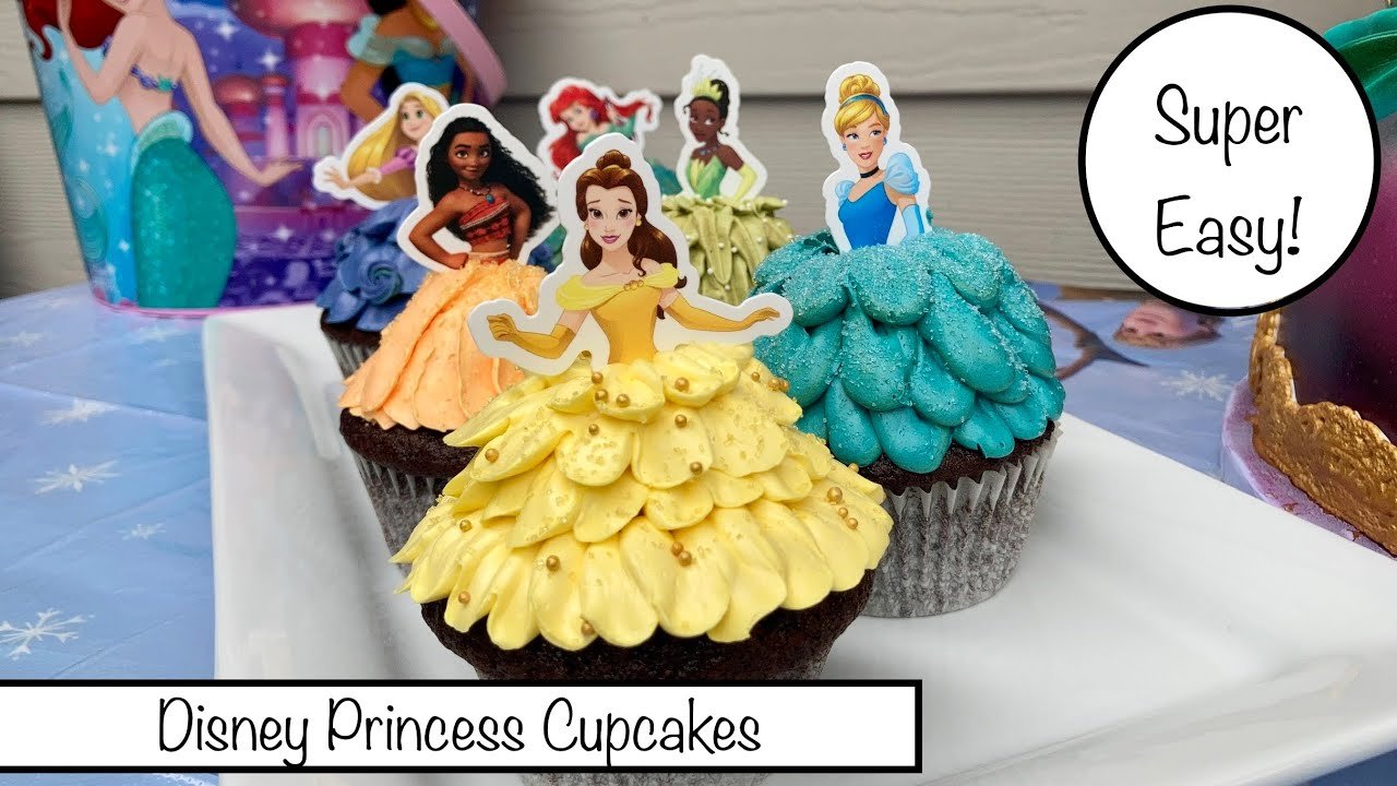 How to Make EASY Disney Princess Buttercream Cupcakes | How to Use Paper Toppers in Cupcakes - YouTube How To Make Easy Disney Princess Buttercream Cupcakes | How To Use Paper Toppers In Cupcakes - Youtube