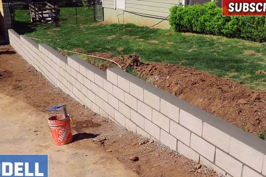 How To Build A Retaining Block Wall - Youtube