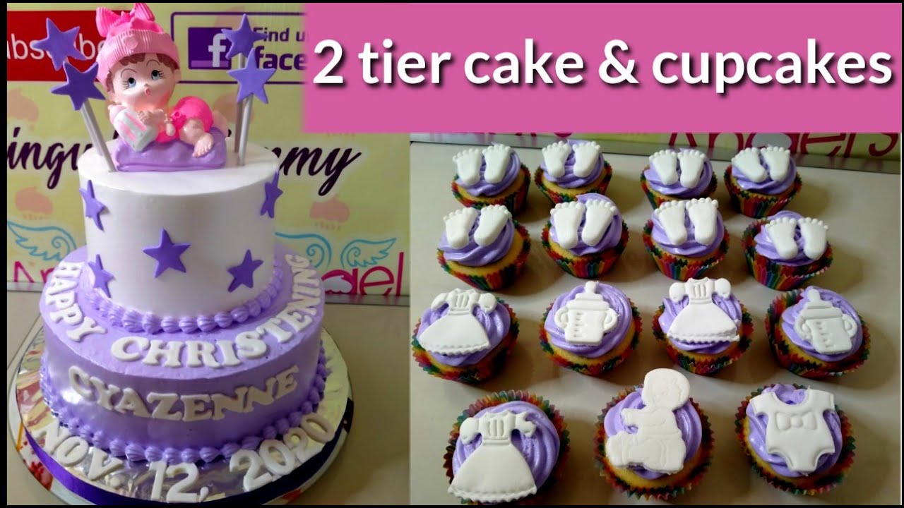 Christening Cake Easy Tutorial || Easy And Simple Cake Decoraring And Ideas  - Youtube