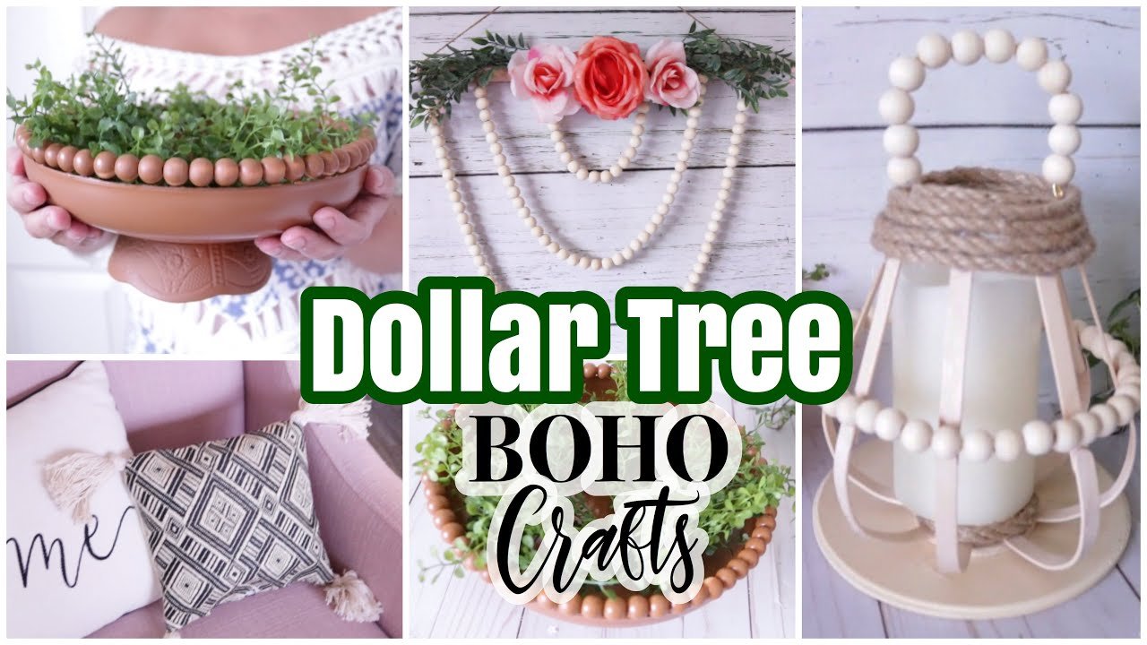 Dollar Tree DIY High End BOHO Home Decor Crafts - YouTube Dollar Tree Diy High End Boho Home Decor Crafts - Youtube