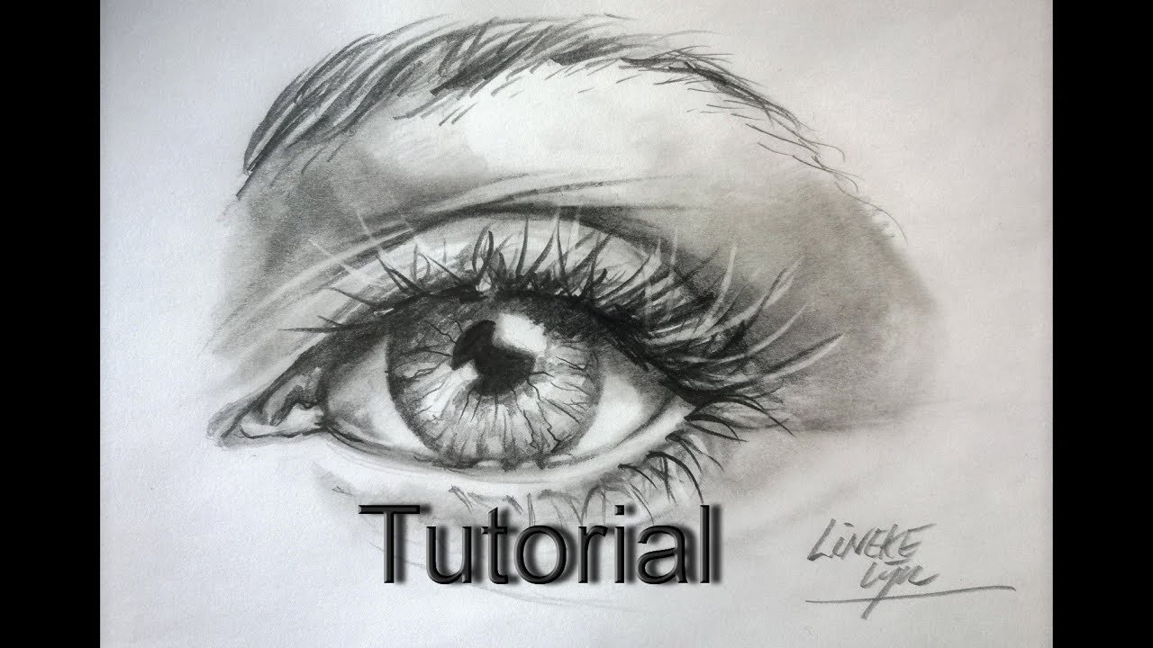 Easy EYE for beginners Graphite pencil drawing - YouTube Easy Eye For Beginners Graphite Pencil Drawing - Youtube