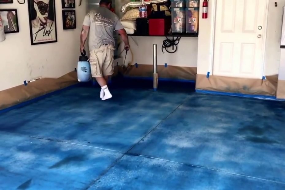 Blue Concrete Stain Orange County - Youtube