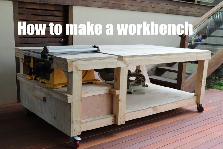 How To Make A Workbench With Built In Table Saw And Vise - Youtube