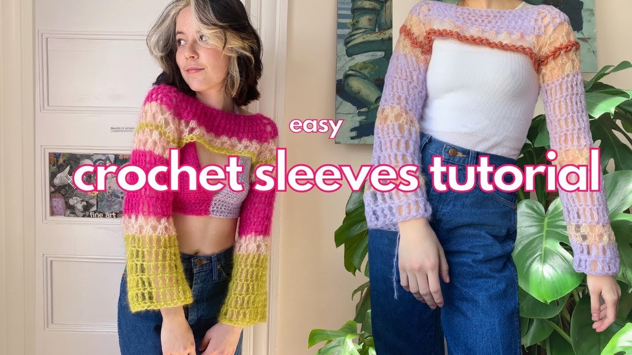 Easy Crochet Shrug Tutorial For Any Size | Here Comes Treble Sleeves | Made  In The Moment - Youtube