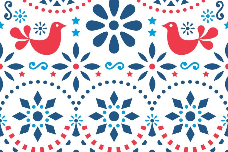 Mexican Folk Art Seamless Pattern Royalty Free Vector Image