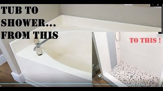 GARDEN TUB CONVERTED TO A HUGE SHOWER - YouTube Garden Tub Converted To A Huge Shower - Youtube
