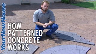 How To Make Concrete Look Like Stone Or Pavers - Building Your New House -  Youtube