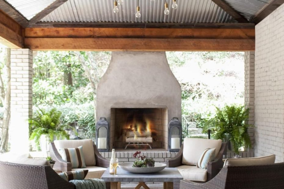 23 Cozy Outdoor Fireplace Ideas For A Cool-Weather Hangout Space