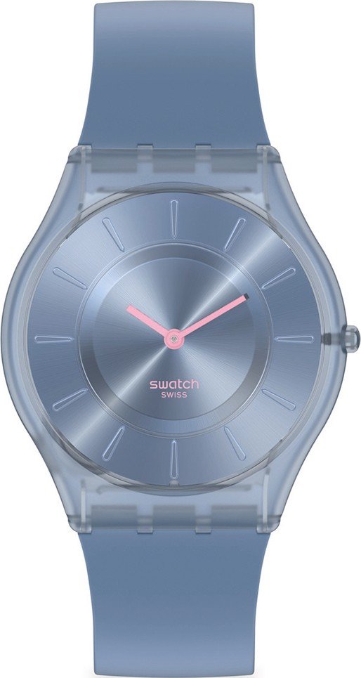Swatch Ss08N100Monthly Drops Denim Blue Watch 34Mm