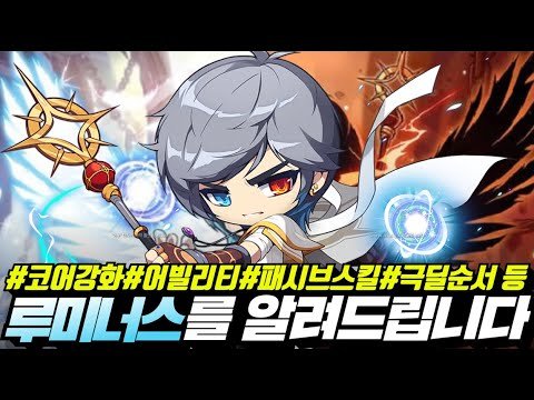 메이플 루미너스 코어강화/추천 어빌리티/하이퍼 패시브 스킬/극딜 순서/온오프 스킬/펫 등록 스킬 등 모두 알려드립니다![메이플스토리, 노우주]