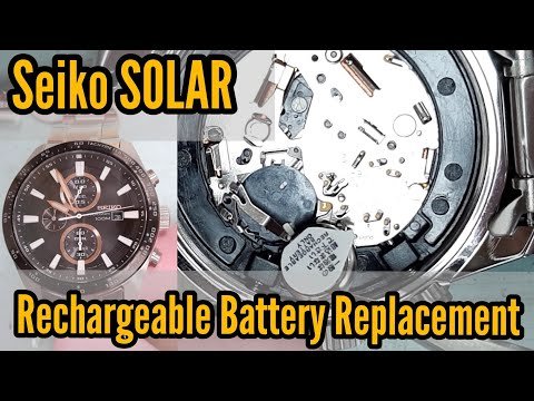 Seiko SOLAR V176 Rechargeable Battery Replacement | Watch Repair Channel | SolimBD