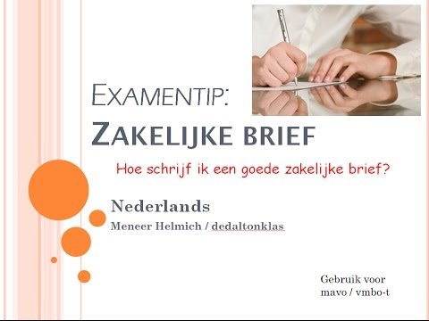 Hoe schrijf ik een goede zakelijke brief? Kijk en maak gelijk je brief... dus interactief!