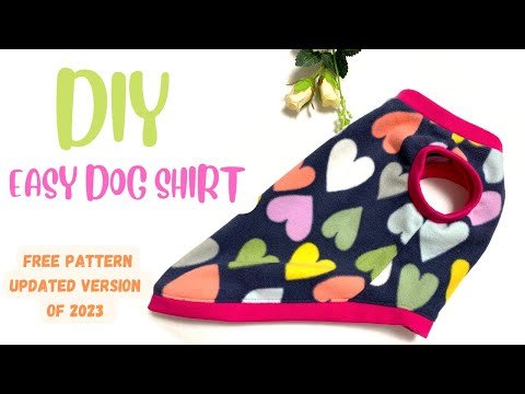 DIY: How to sew an EASY dog shirt without professional sewing skills/UPDATED FREE PATTERN 2023